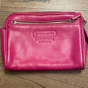 Coach leather makeup case